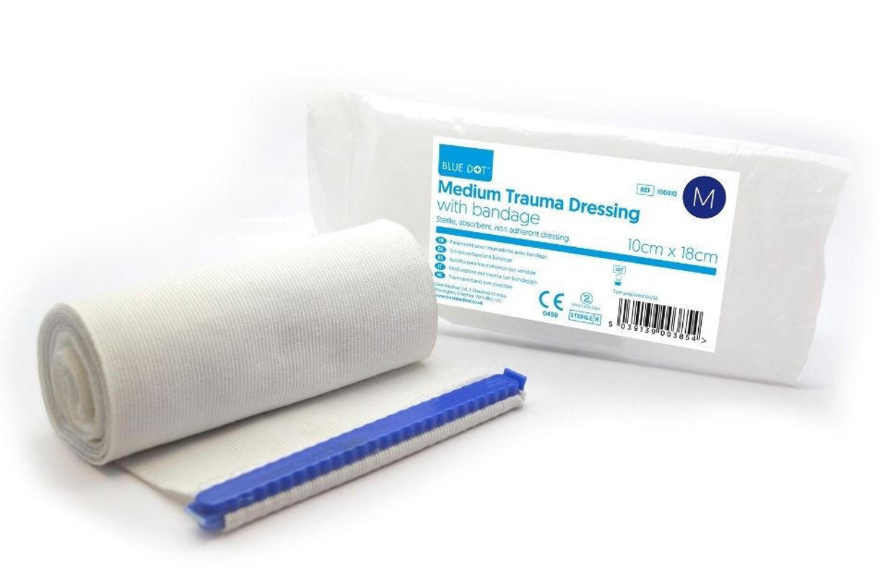 BlueDot Trauma Dressing with Bandage -