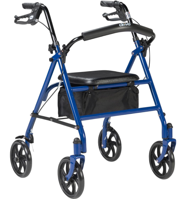 Drive Seat Height Adjustable Rollator - BLUE