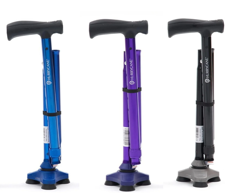 Hurrycane All Terrain Cane - Adjustable Walking Stick - BLUE