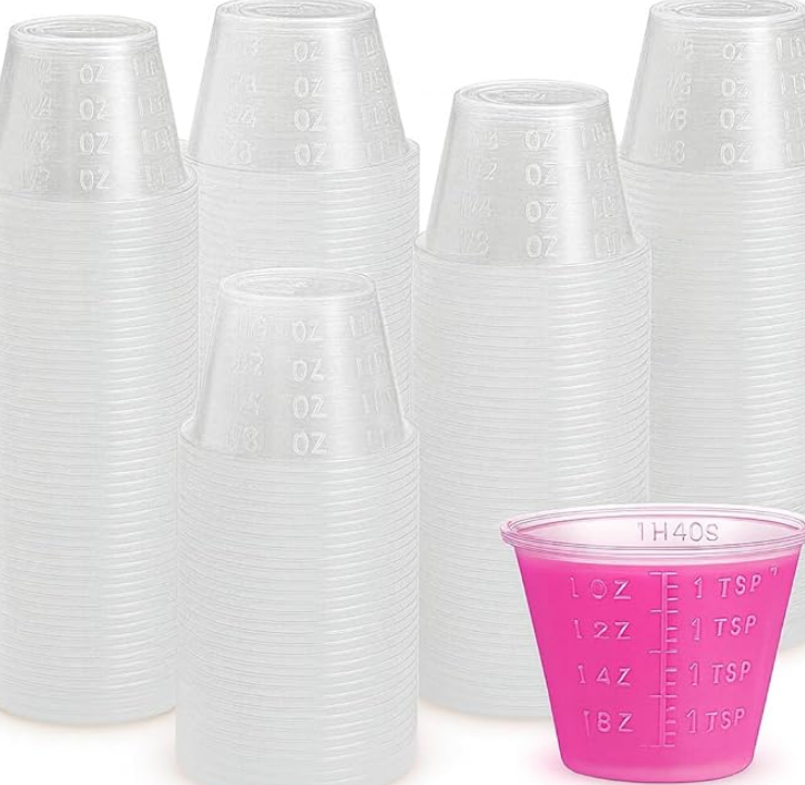 Plastic Pill Dispenser Cups - Natural White (1x80) -