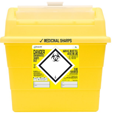 Sharpsafe Medicinal Sharps Waste Bin - 24L