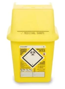 Sharpsafe Medicinal Sharps Waste Bin - 4L