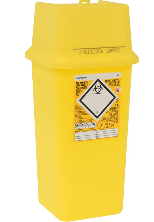 Sharpsafe Medicinal Sharps Waste Bin - 7L