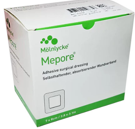 Mepore Adhesive Surgical Dressing 7x8 -