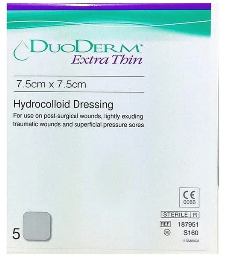 Duoderm (extra thin) Hydocolloid Dressing 7.5 x 7.5 -