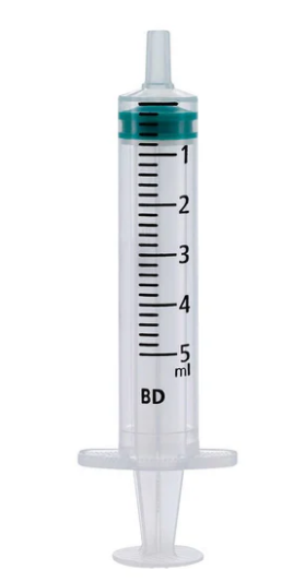 BD Emerald Syringe 5ml Luer Slip 6% -