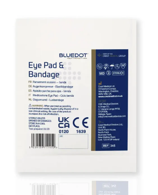 Blue Dot Eye Pad & Bandage -