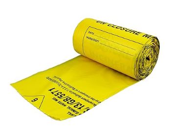 Medium Duty 5kg Yellow Clinical Waste Sacks CX50/CWMD3 Approved (1x50) -