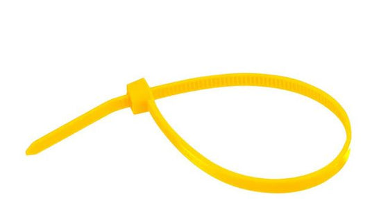 Yellow Plastic Ties 300 x 4.8mm (1x100) -