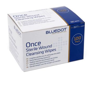 BlueDot Once Sterile Wound Cleansing Wipes -