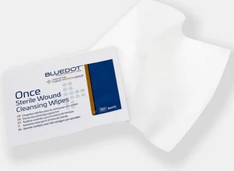 BlueDot Once Sterile Wound Cleansing Wipes -