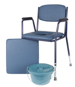 Homecraft Adjustable Padded Commode with Padded Seat -