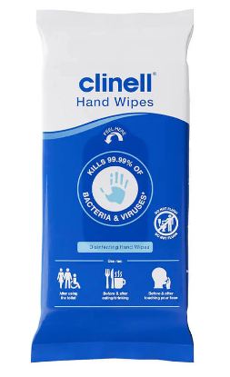 Clinell Antibacterial Hand Wipes -