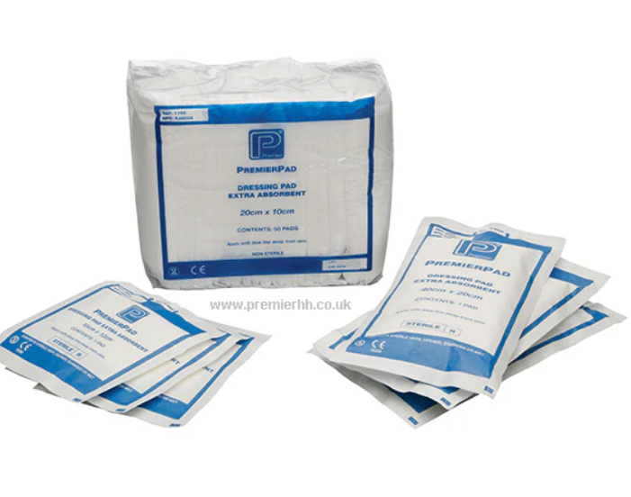 PremierPad Extra Absorbent Dressing - NON Sterile 20cm x 40cm (1x12) -