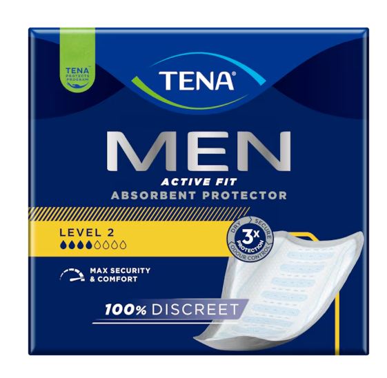 Tena Men Active Fit Absorbent Protector Pads - Level 2 (1x20) -