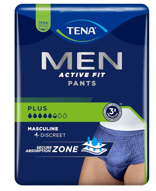 Tena Men Active Fit Absorbent Protector Pants Plus S/M (1x9) -