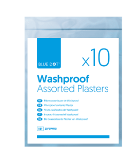 Blue Dot Washproof Plasters (bag10) -